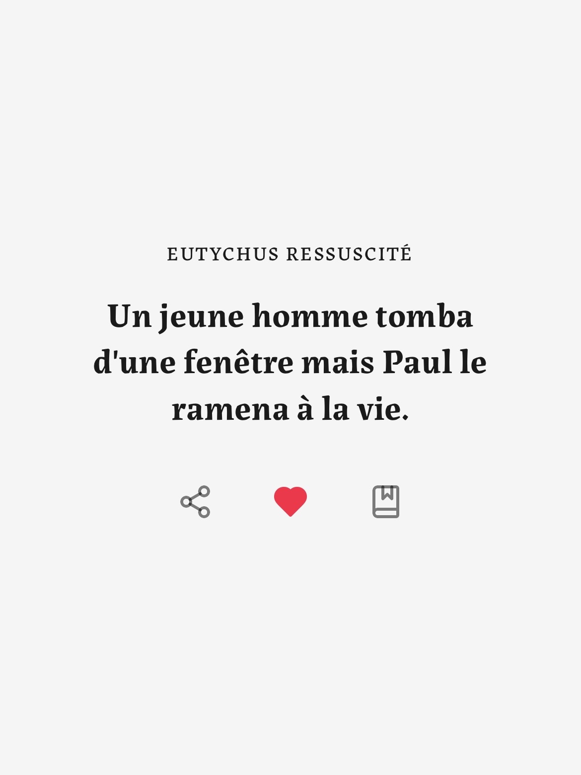 Capture d'écran Bibly - Versets du jour